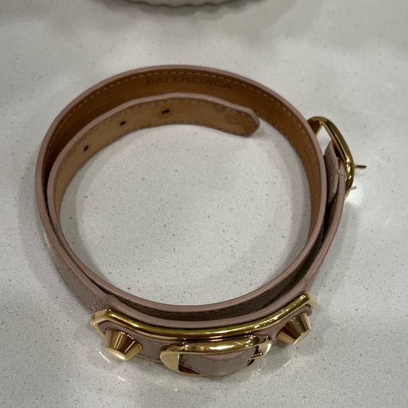 Balenciaga Wrap Leather Bracelet in Gold Hardware - Picture 5 of 10